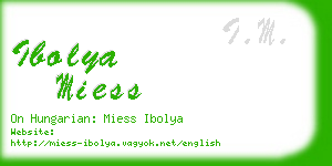 ibolya miess business card